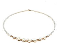 Necklace Coscia Perle Woman Le Lune in Yellow Gold Perla LLGC2152.1